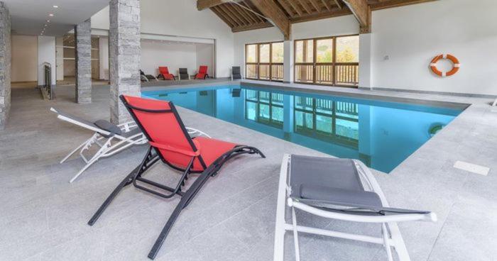 Апартаменты Appt Le Hameau Des Rennes 4 Etoiles Pieds Des Pistes Piscine Interieure Exterieure Вар Экстерьер фото